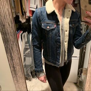 NWT Levi’s Furry Jean Jacket